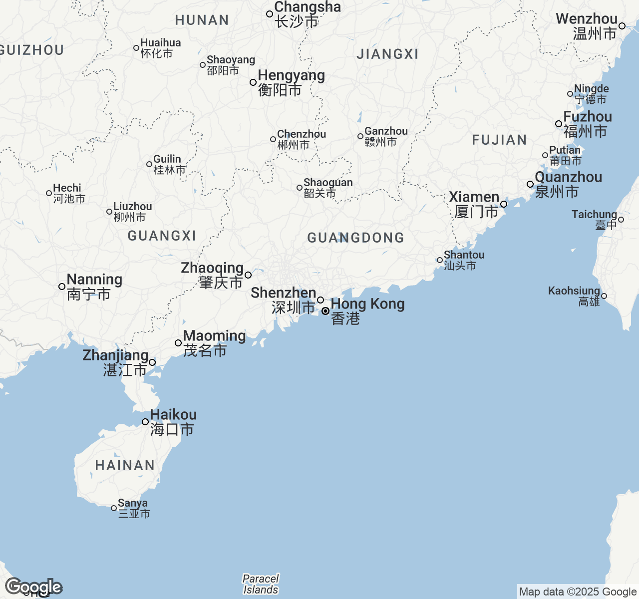 Map of Shenzhen