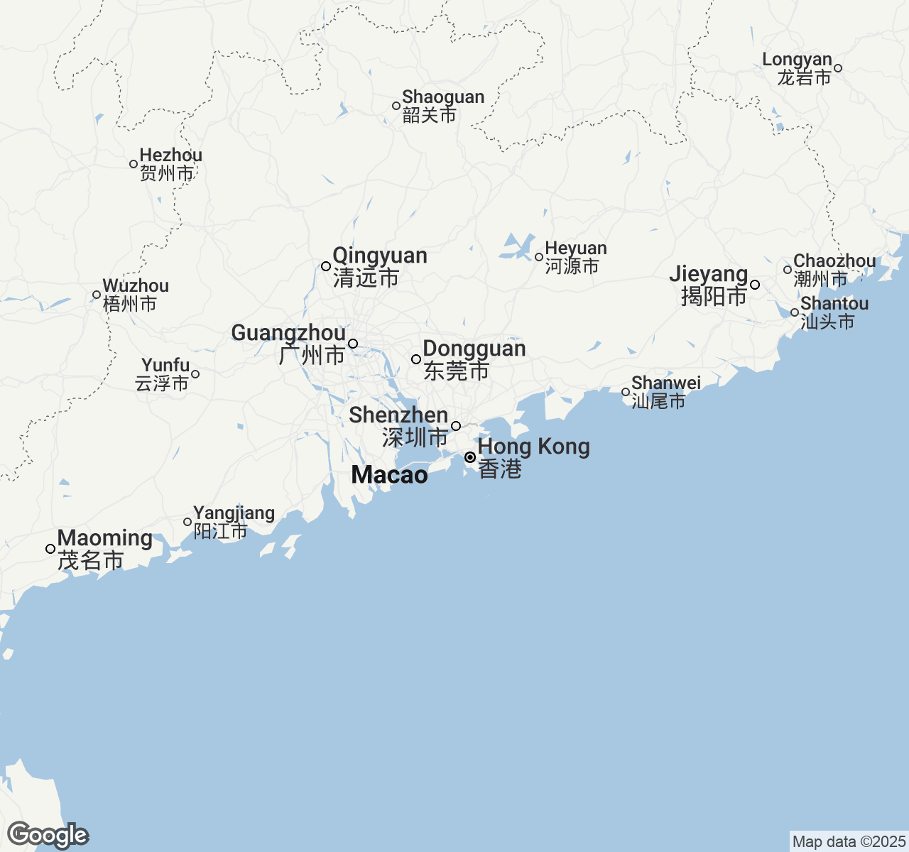 Map of Shenzhen
